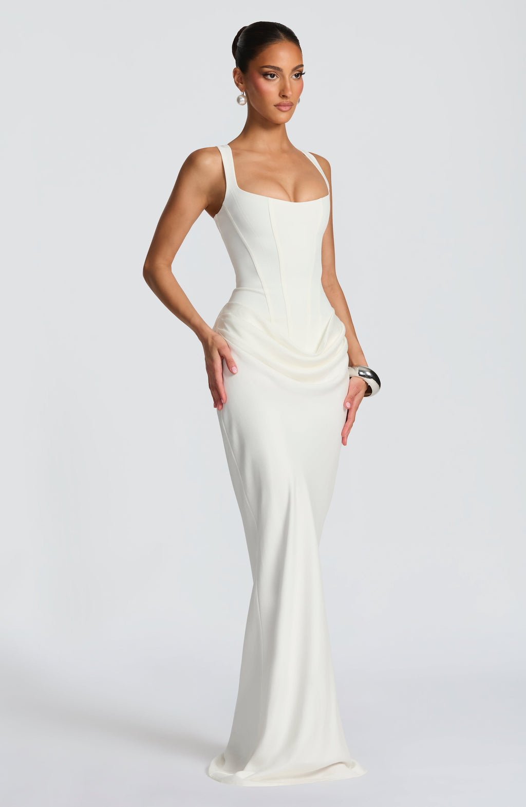 Flourenne Cornalie Maxi Dress in Ivory