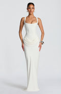 Flourenne Cornalie Maxi Dress in Ivory