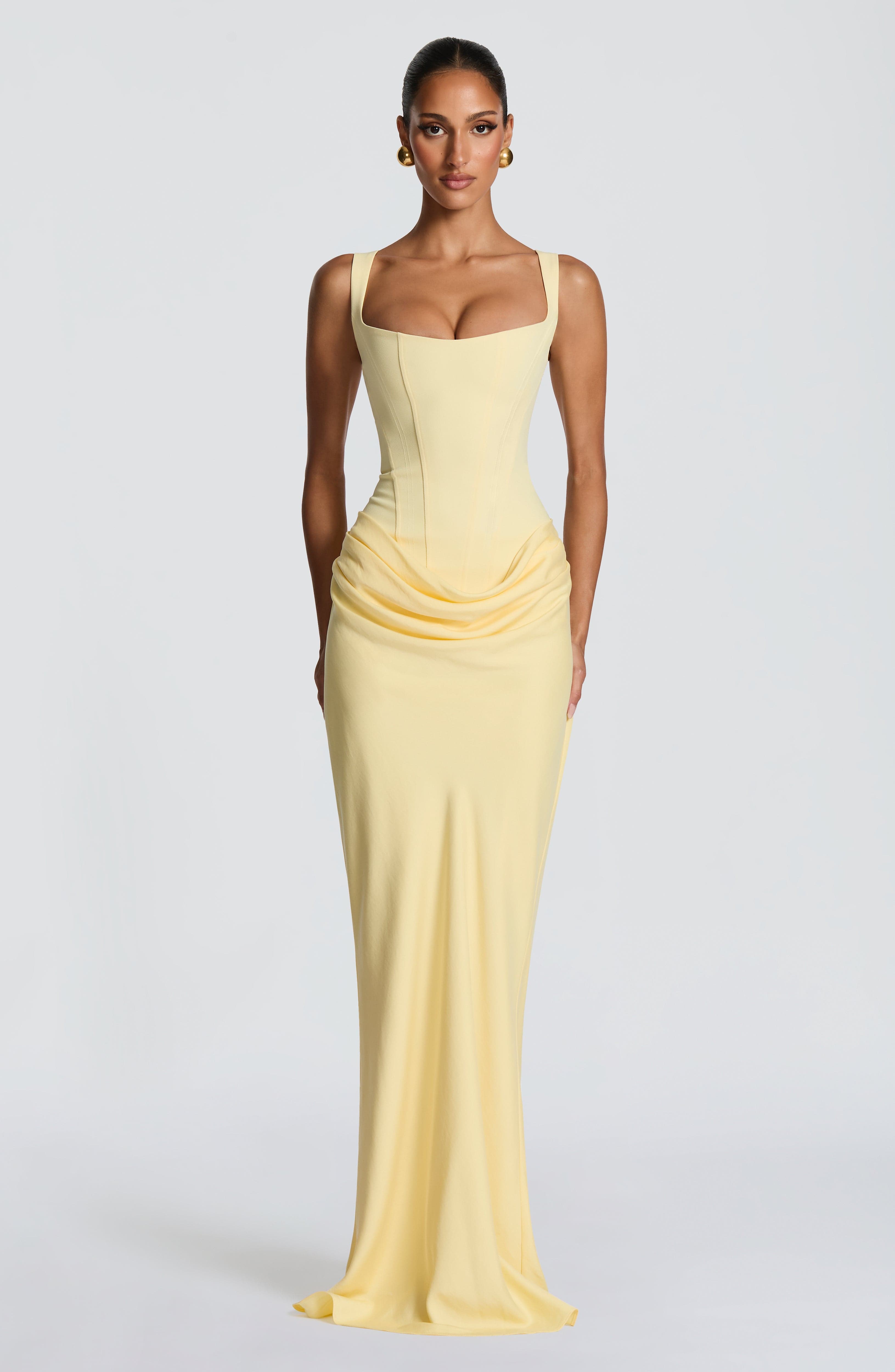 Flourenne Cornalie Maxi Dress in Lemon