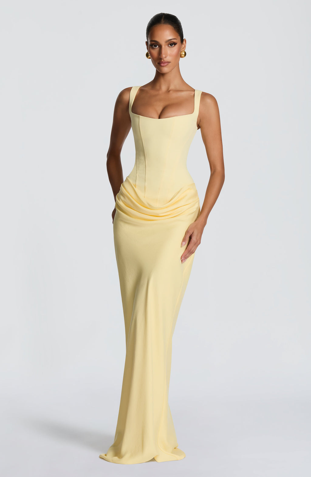 Flourenne Cornalie Maxi Dress in Lemon