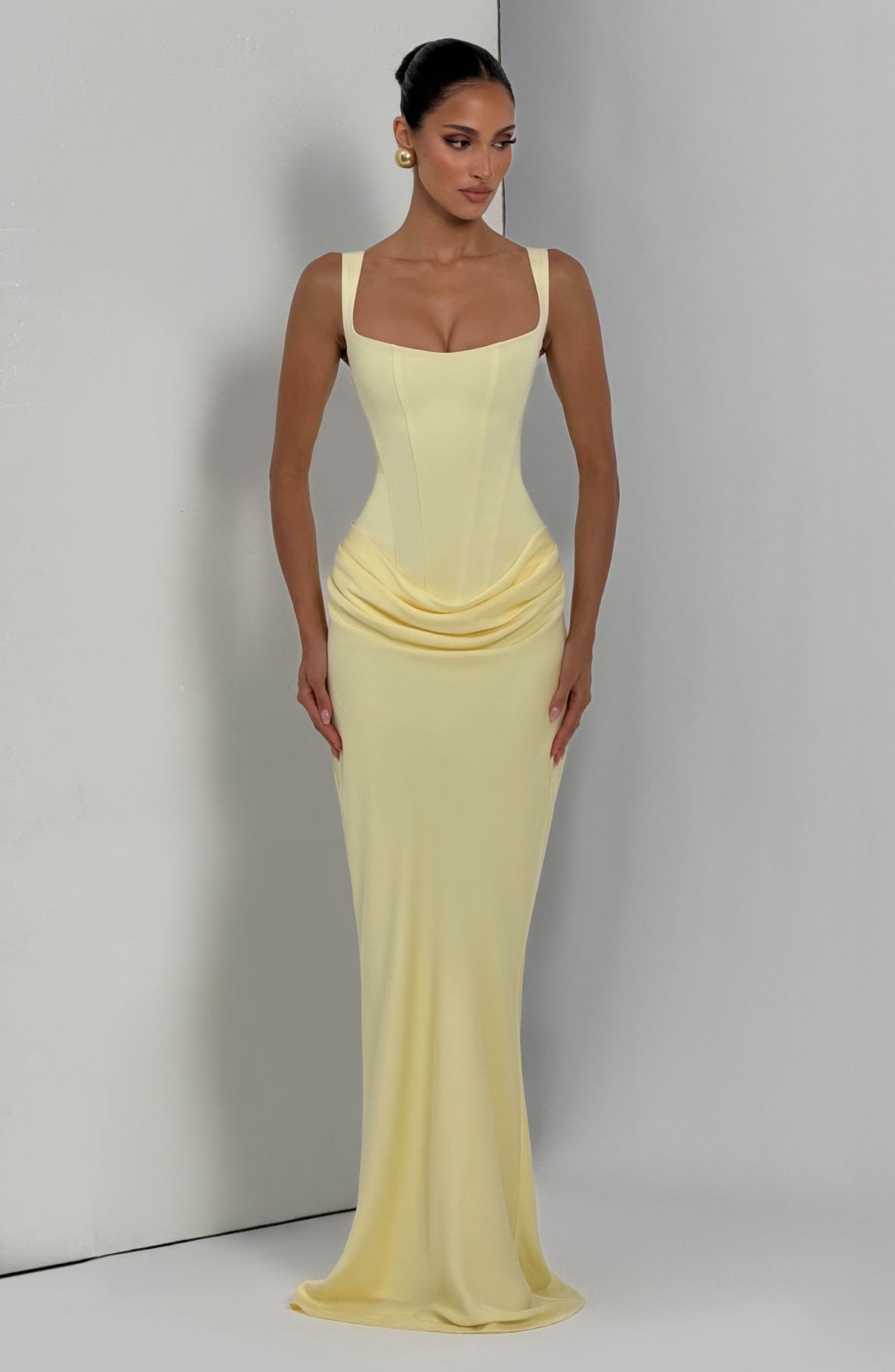 Flourenne Cornalie Maxi Dress in Lemon