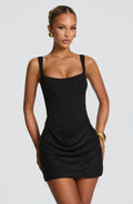 Flourenne Cornessa Mini Dress in Black
