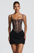 Flourenne Cornessa Mini Dress in Black Lace
