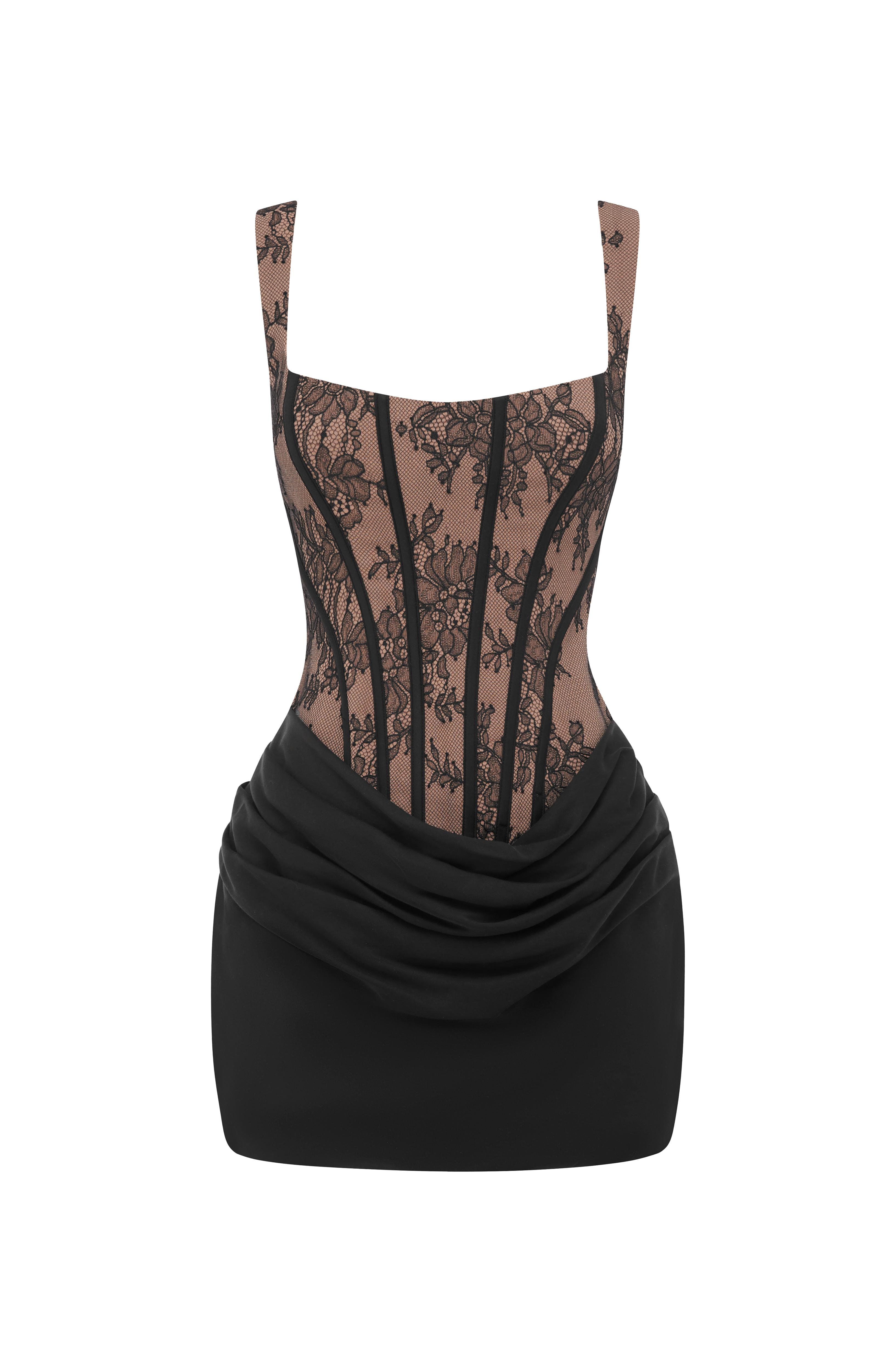 Flourenne Cornessa Mini Dress in Black Lace