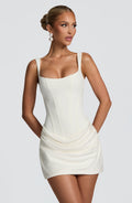 Flourenne Cornessa Mini Dress in Ivory