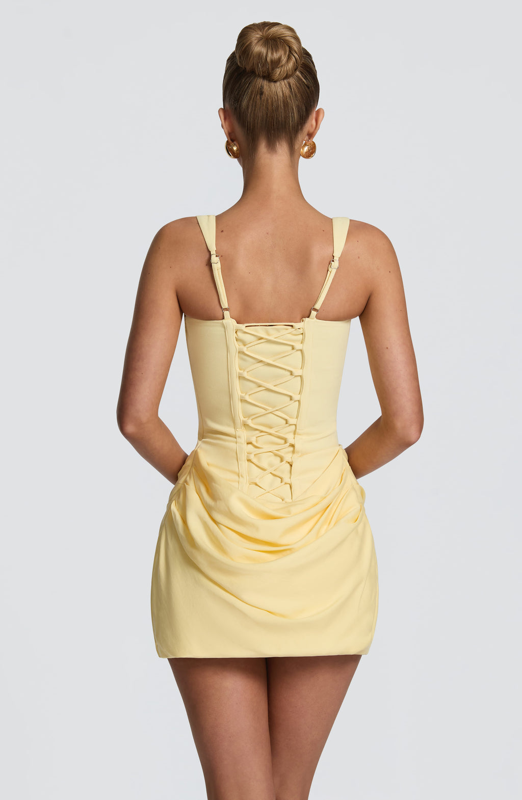 Flourenne Cornessa Mini Dress in Lemon