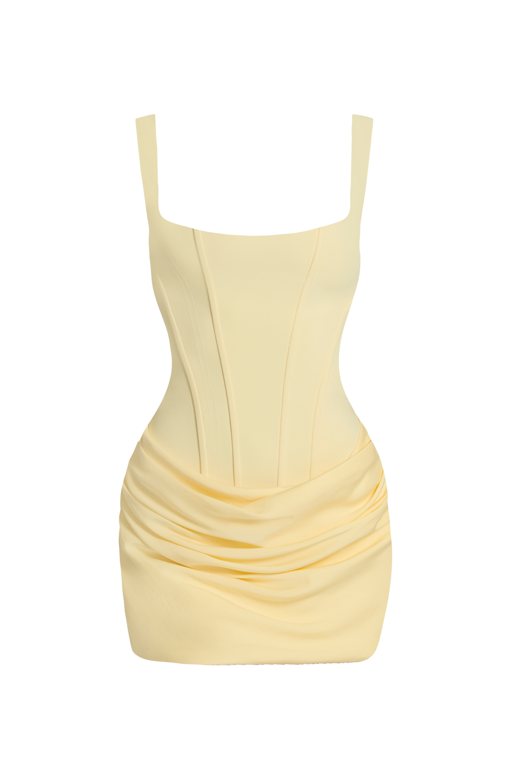 Flourenne Cornessa Mini Dress in Lemon