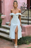 Flourenne Courtenay Midi Dress in Ivory