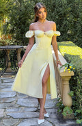 Flourenne Courtenay Midi Dress in Lemon