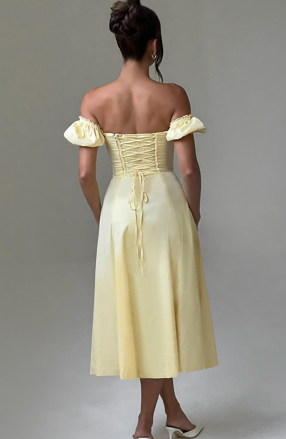 Flourenne Courtenay Midi Dress in Lemon