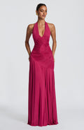 Flourenne Covana Maxi Dress in Raspberry