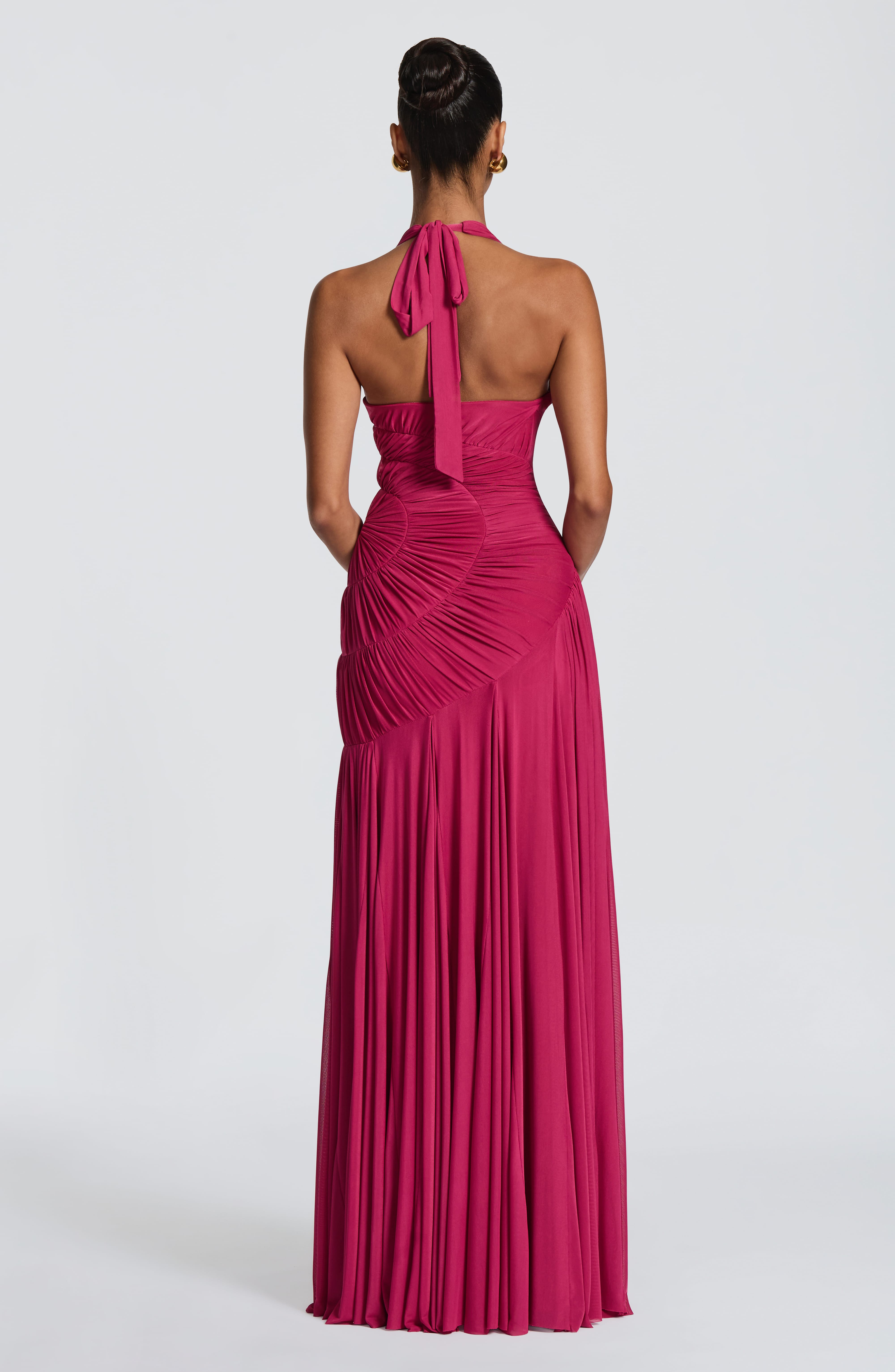 Flourenne Covana Maxi Dress in Raspberry