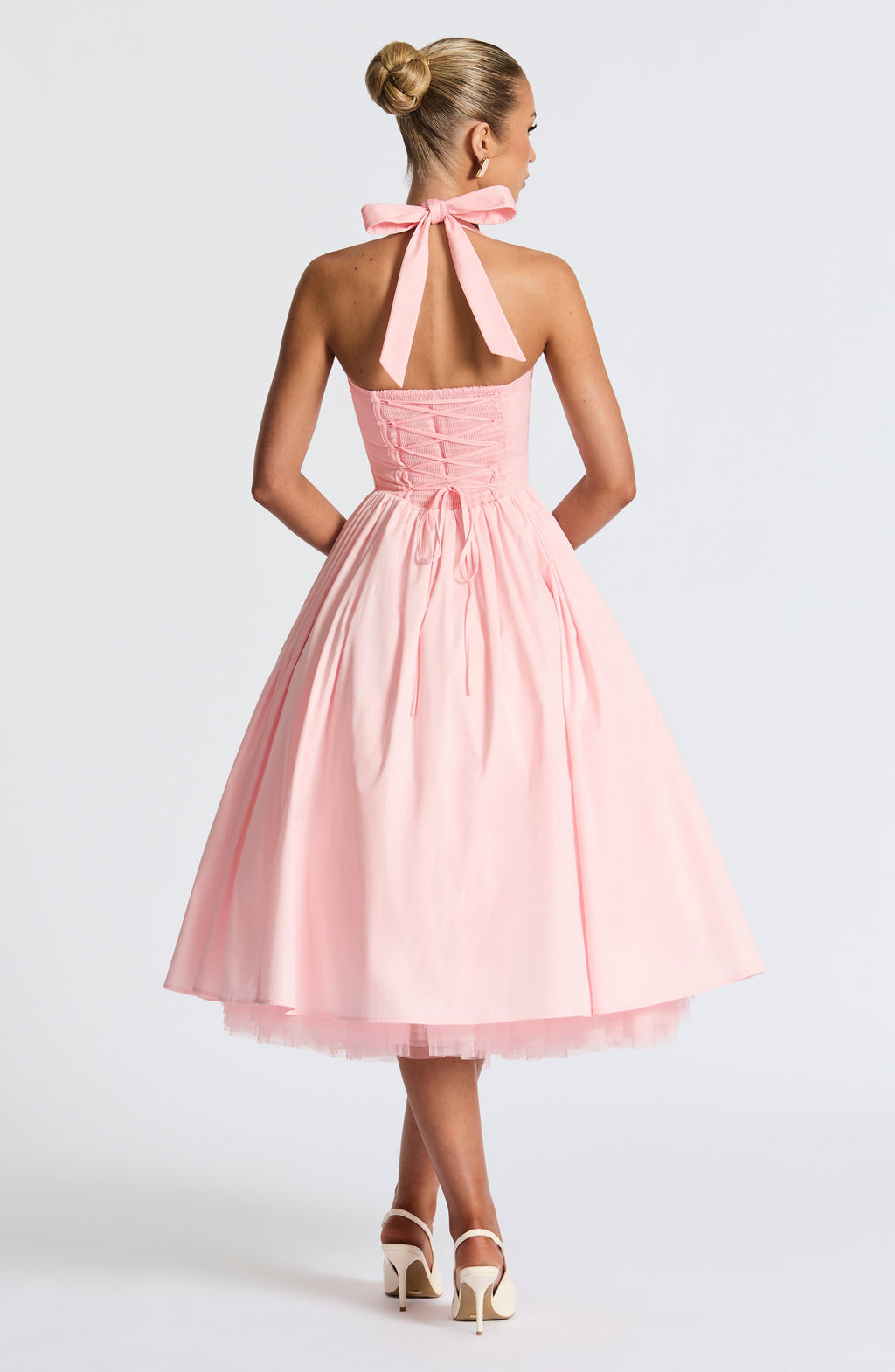 Flourenne Cressia Midi Dress in Blush