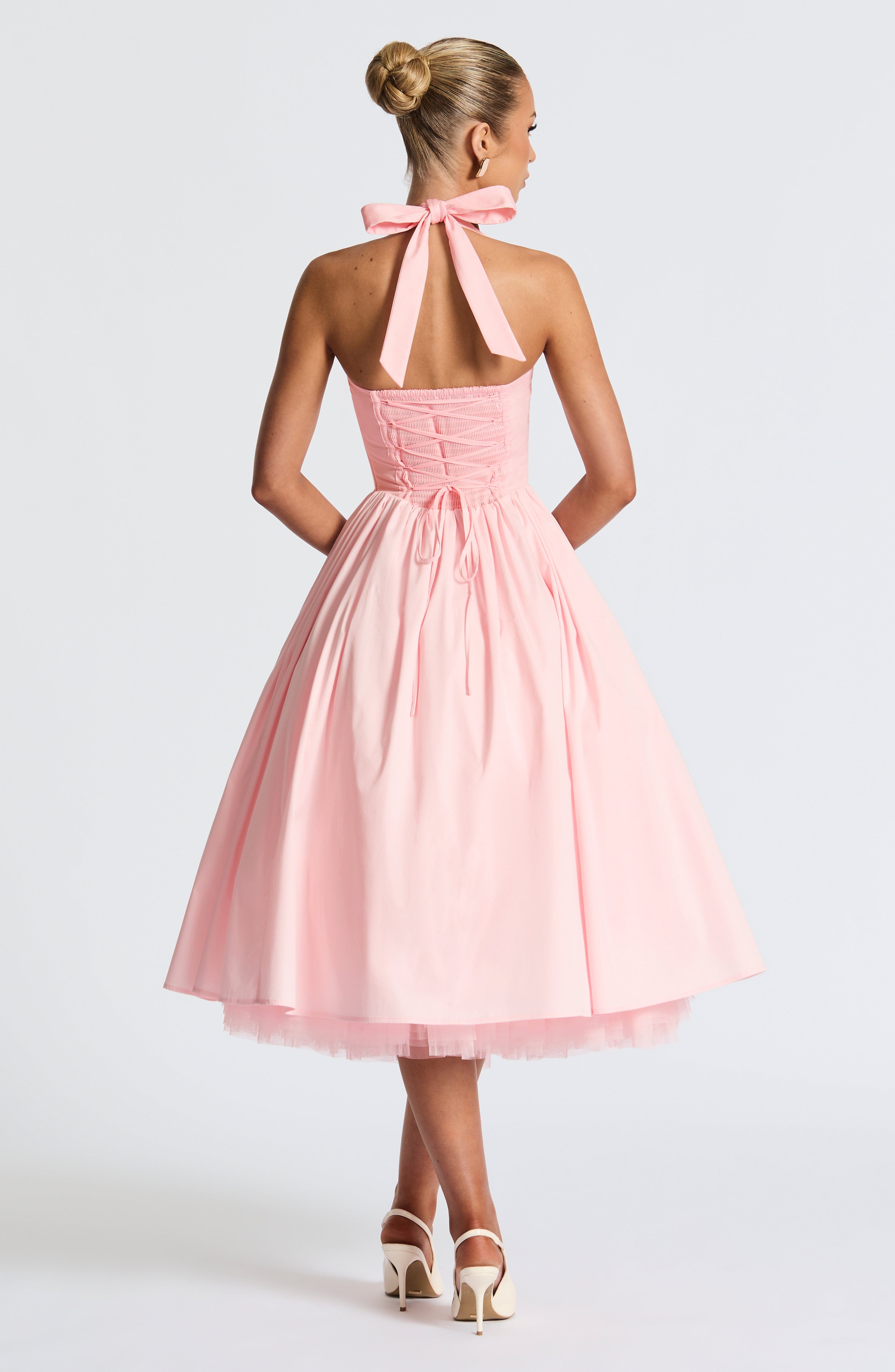 Flourenne Cressia Midi Dress in Blush