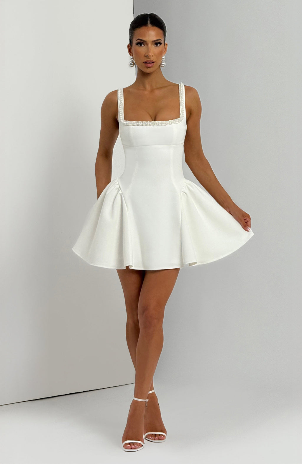 Flourenne Cristelle Mini Dress in Ivory
