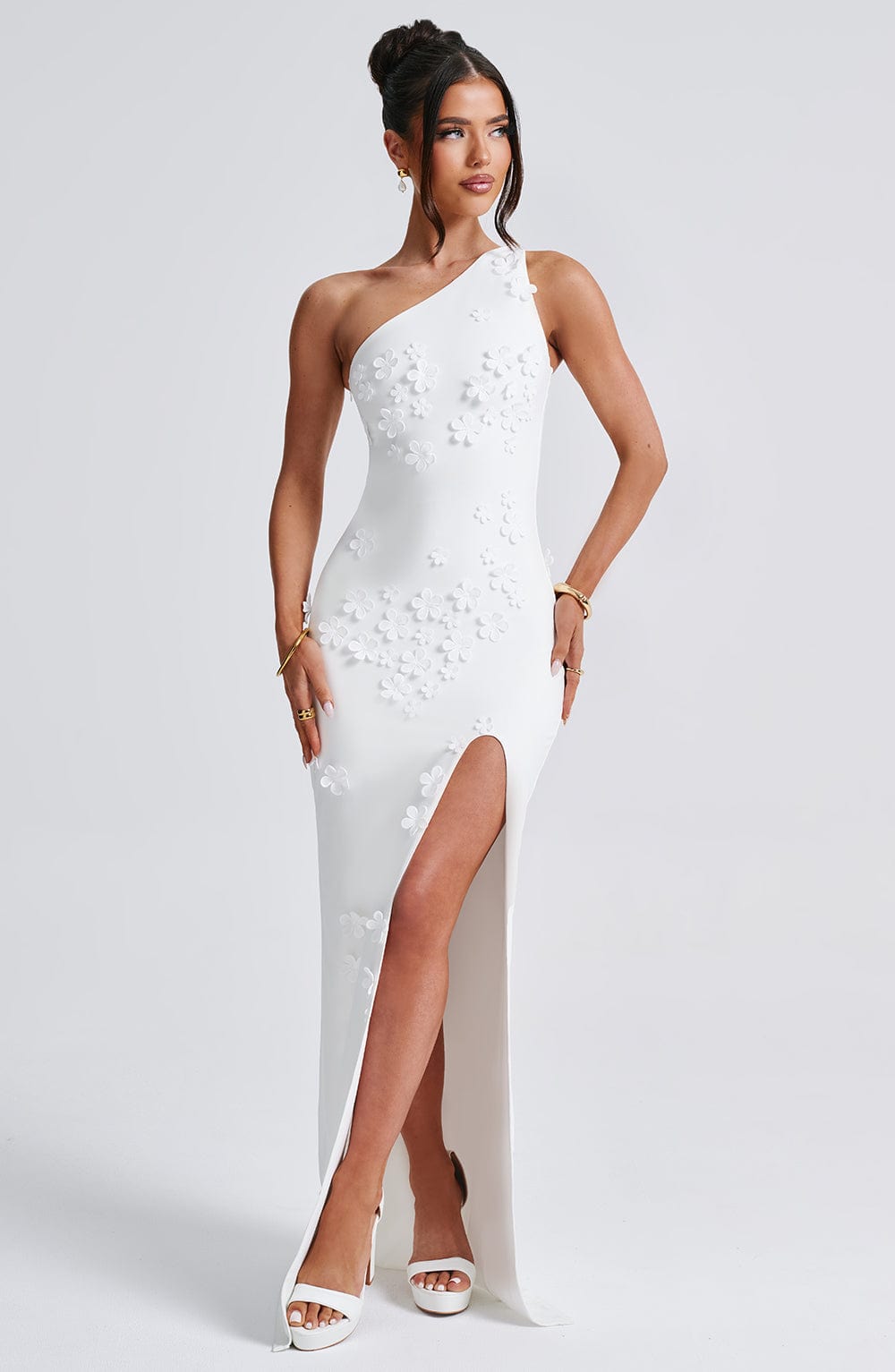 Flourenne Cynthara Maxi Dress in Ivory