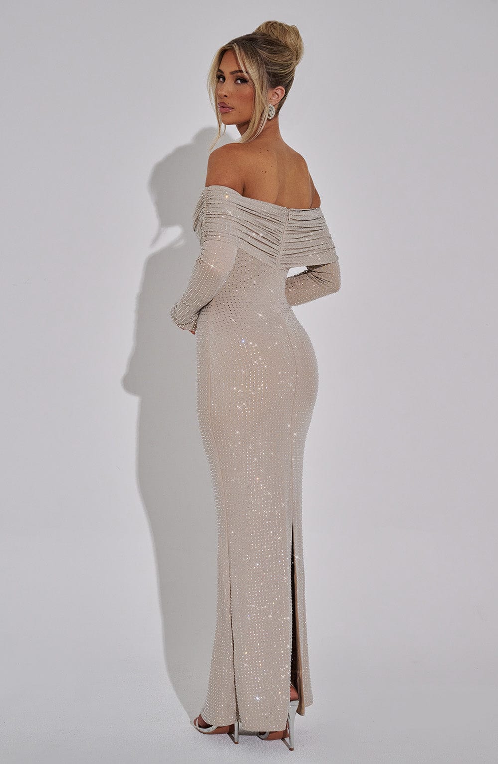 Flourenne Cypria Maxi Dress in Nude