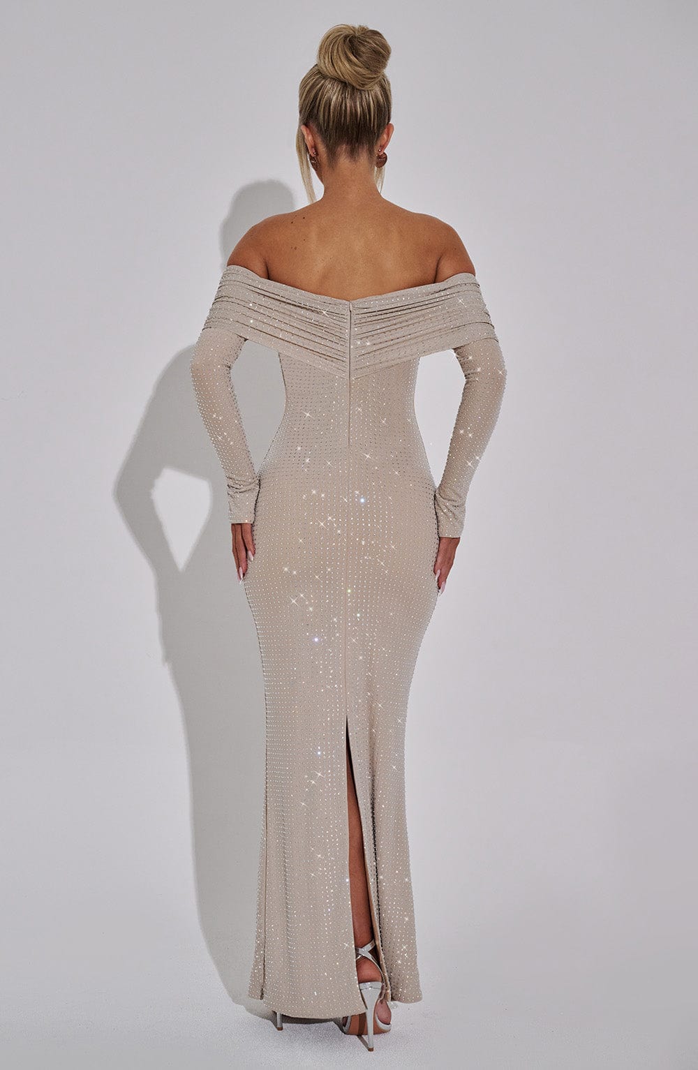 Flourenne Cypria Maxi Dress in Nude