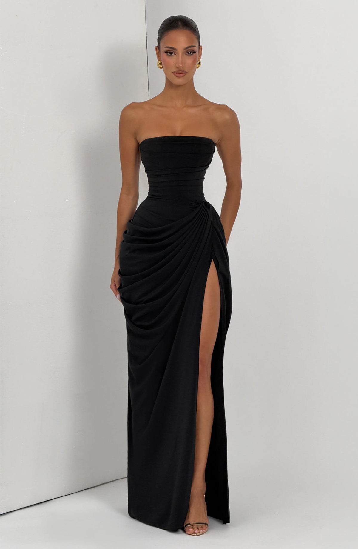 Flourenne Cyrena Maxi Dress in Black