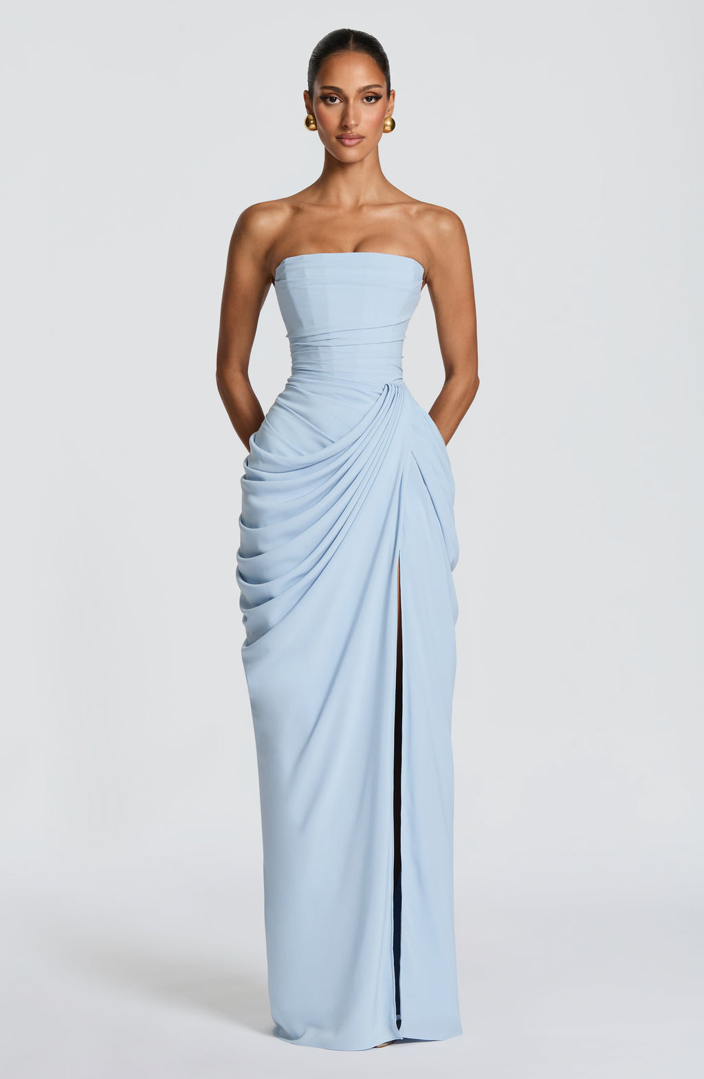 Flourenne Cyrena Maxi Dress in Glacier Blue