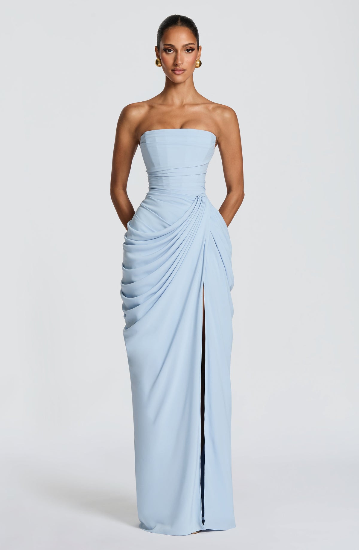 Flourenne Cyrena Maxi Dress in Glacier Blue