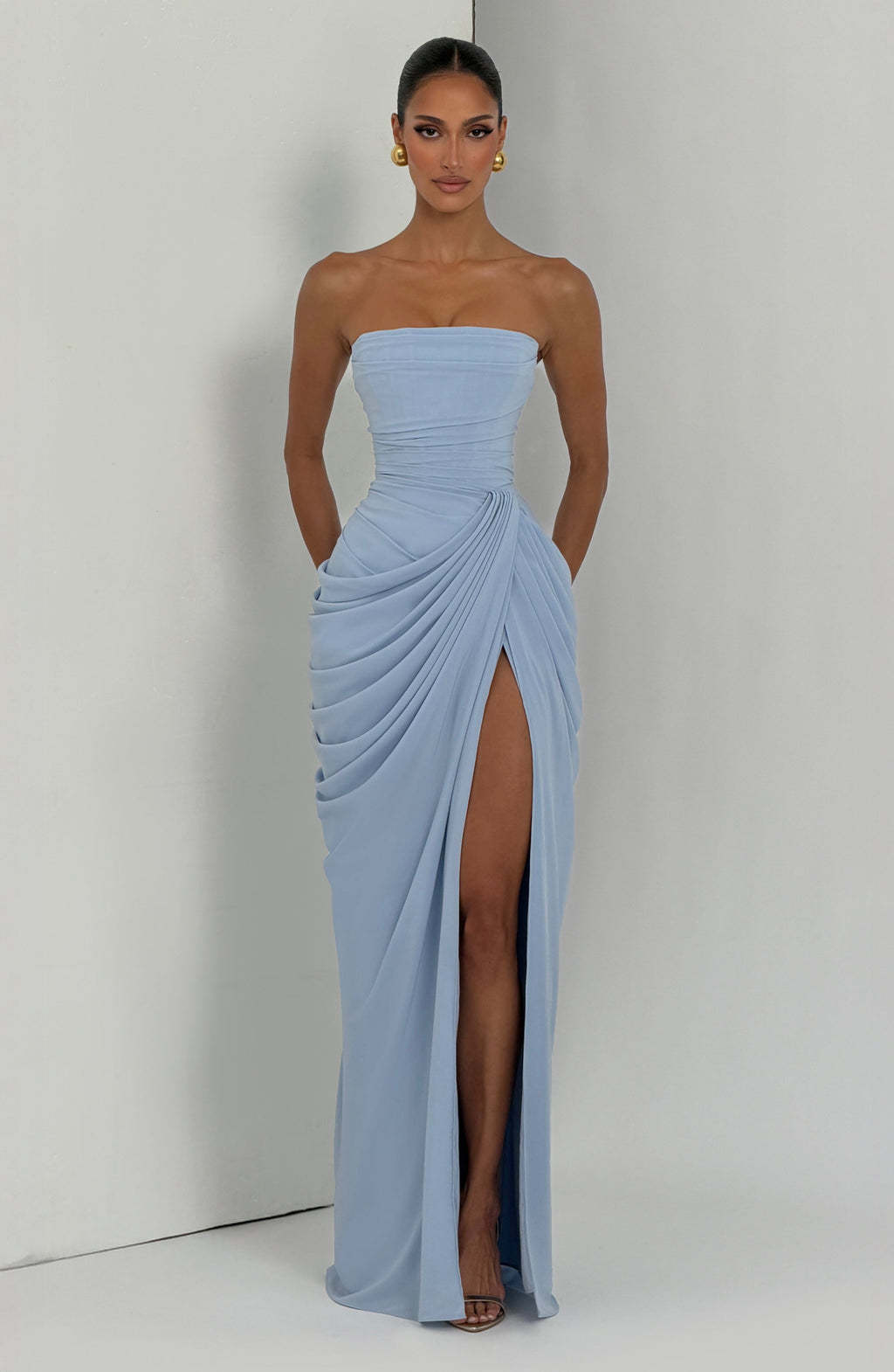 Flourenne Cyrena Maxi Dress in Glacier Blue