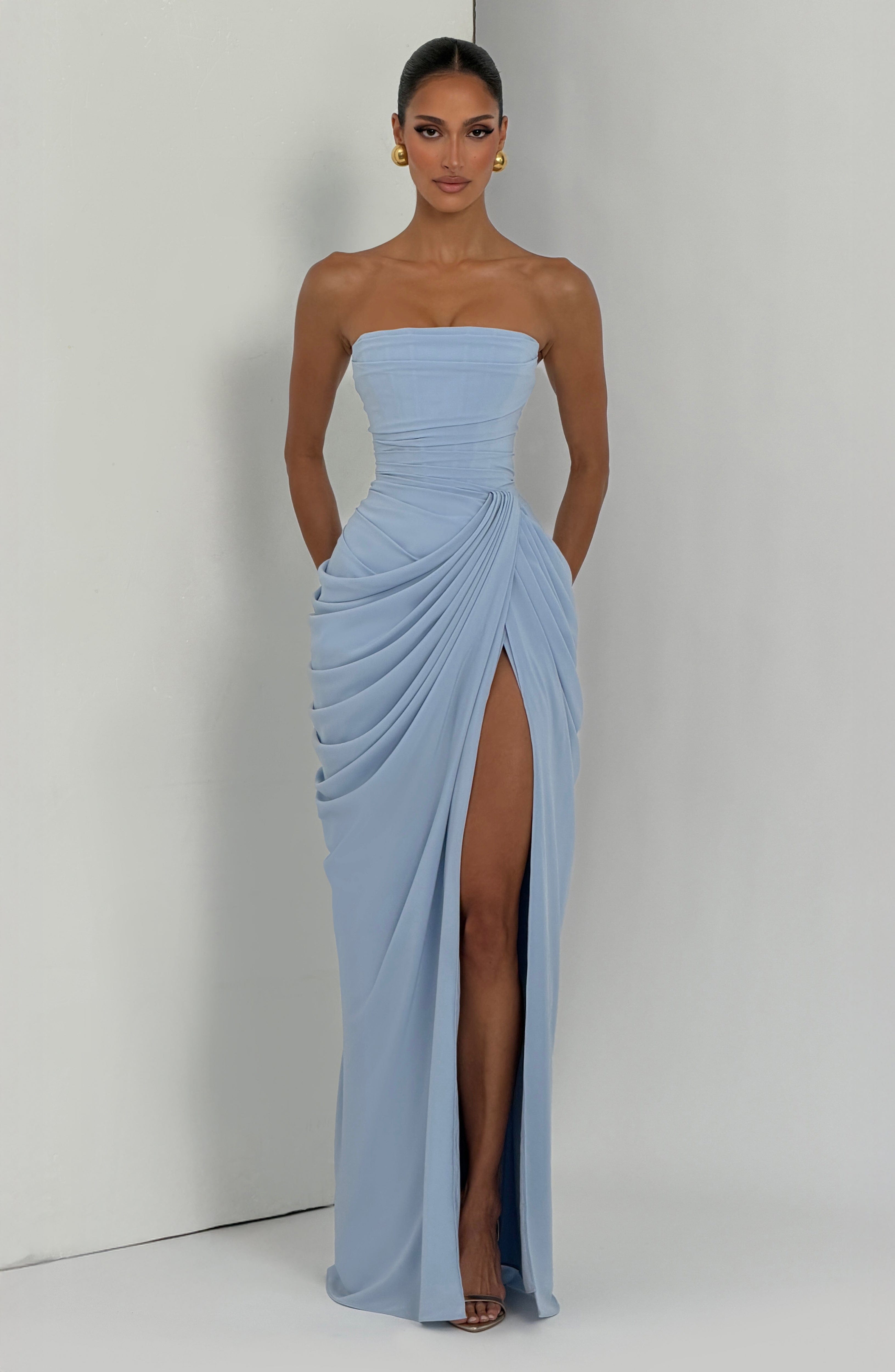 Flourenne Cyrena Maxi Dress in Glacier Blue