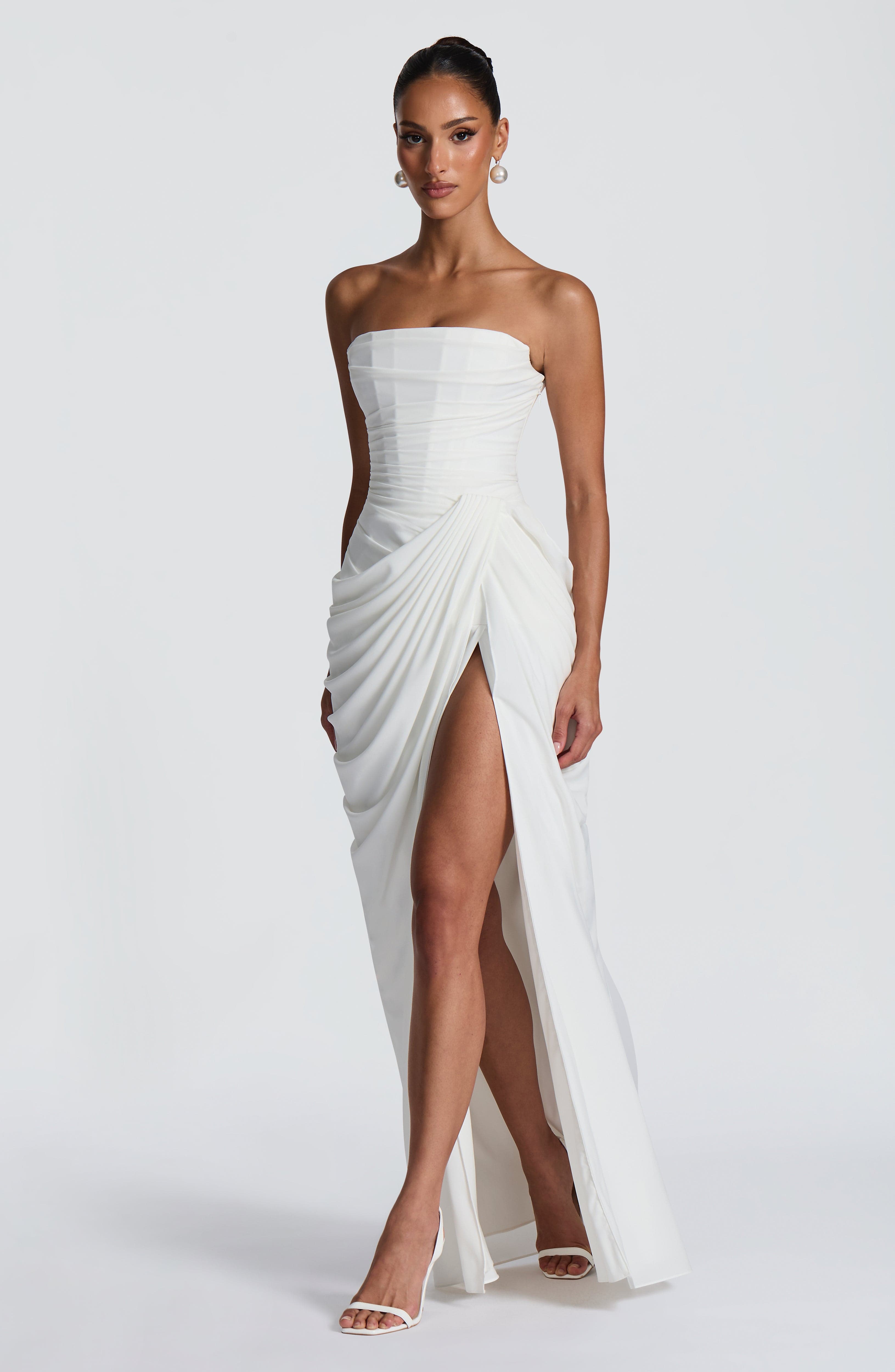 Flourenne Cyrena Maxi Dress in Ivory