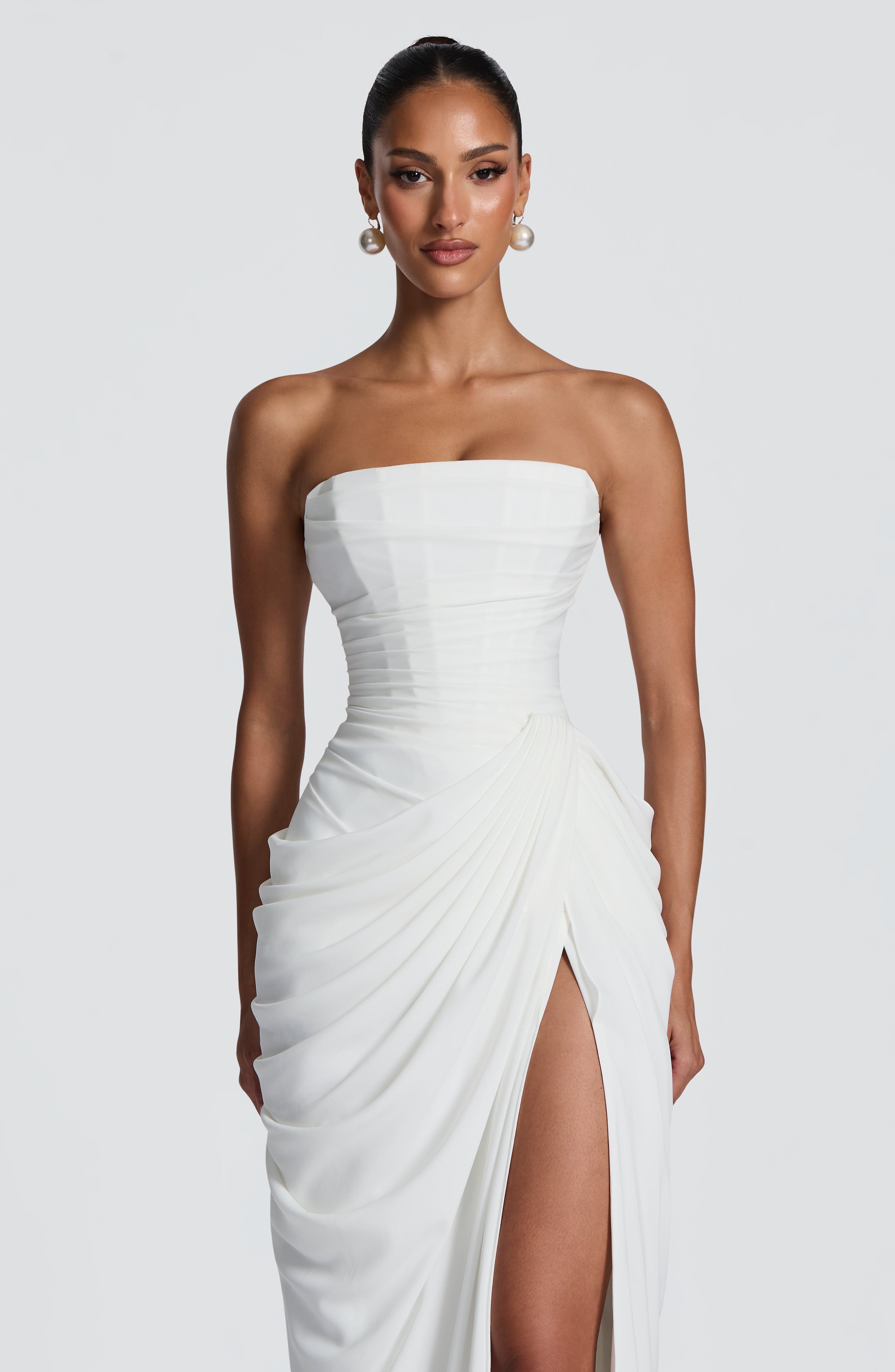 Flourenne Cyrena Maxi Dress in Ivory