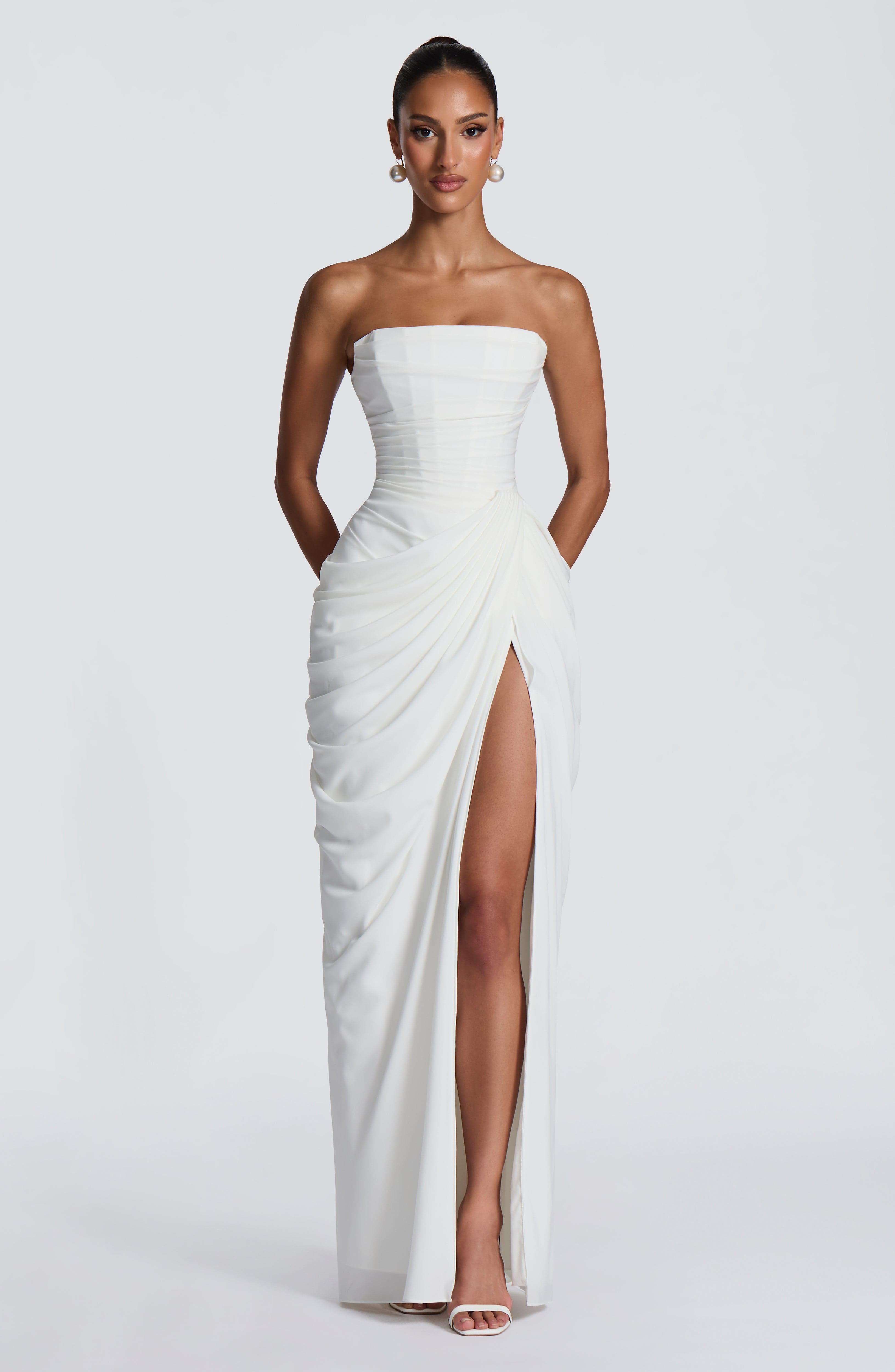 Flourenne Cyrena Maxi Dress in Ivory