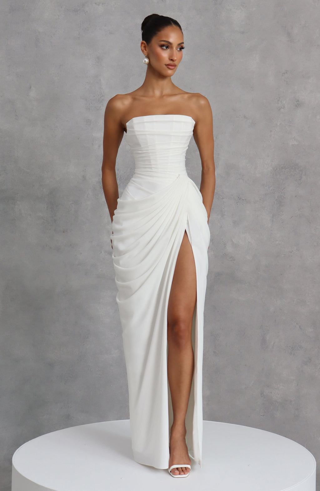 Flourenne Cyrena Maxi Dress in Ivory