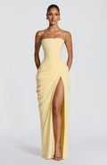 Flourenne Cyrena Maxi Dress in Lemon