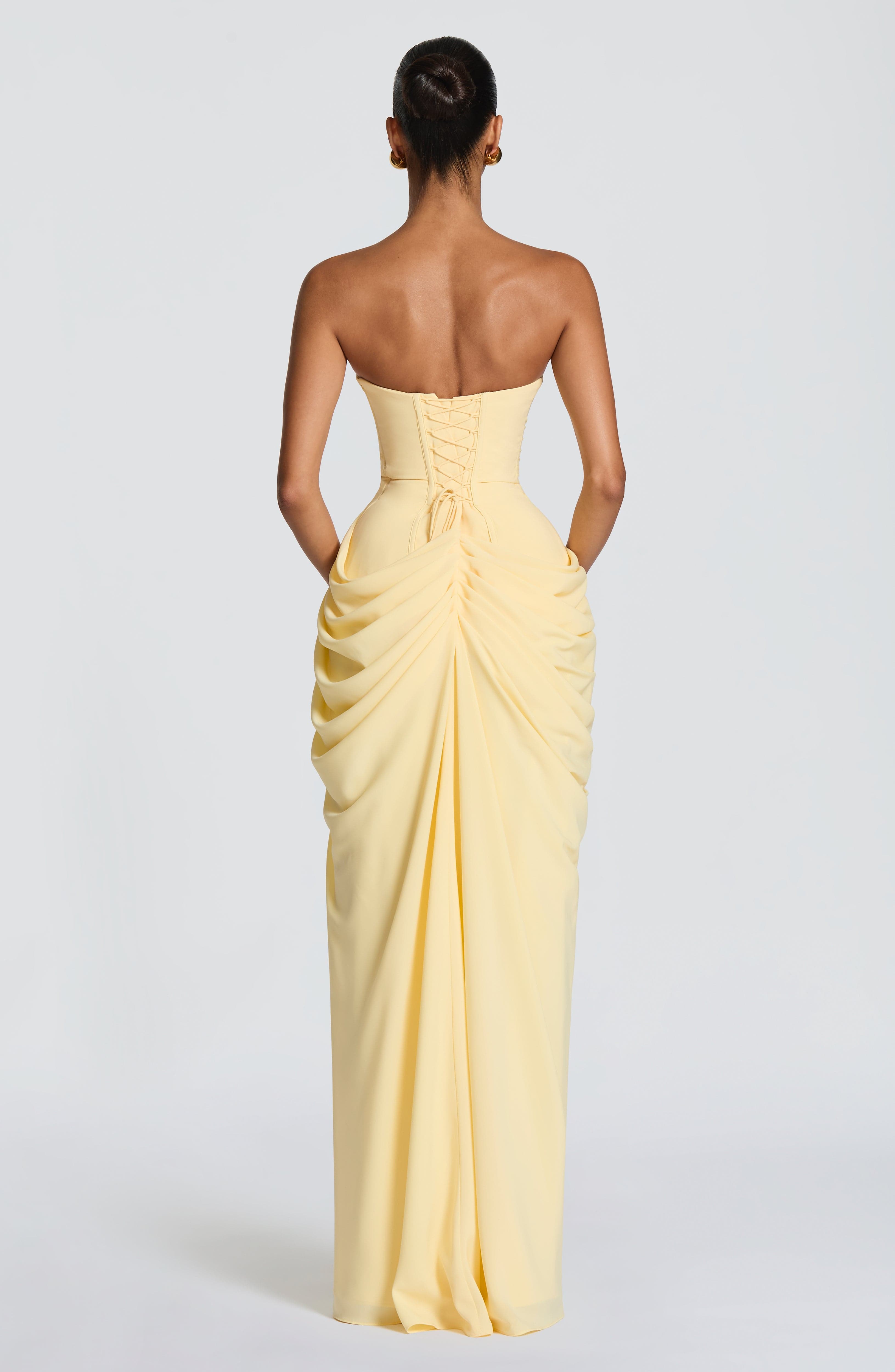 Flourenne Cyrena Maxi Dress in Lemon
