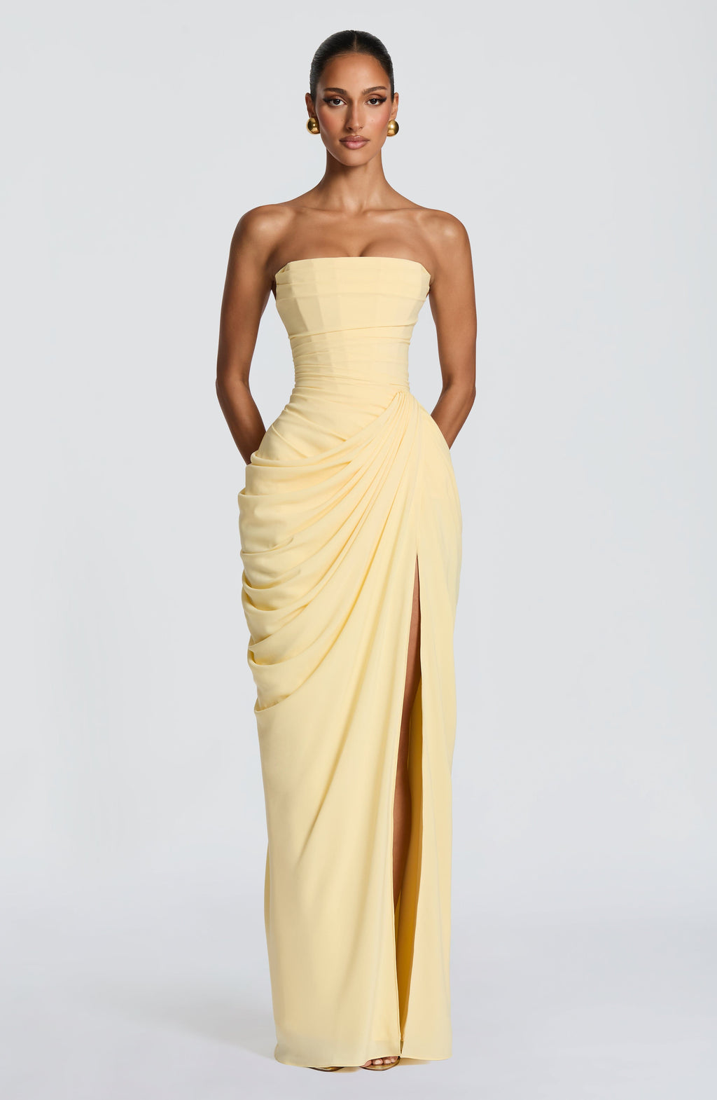 Flourenne Cyrena Maxi Dress in Lemon
