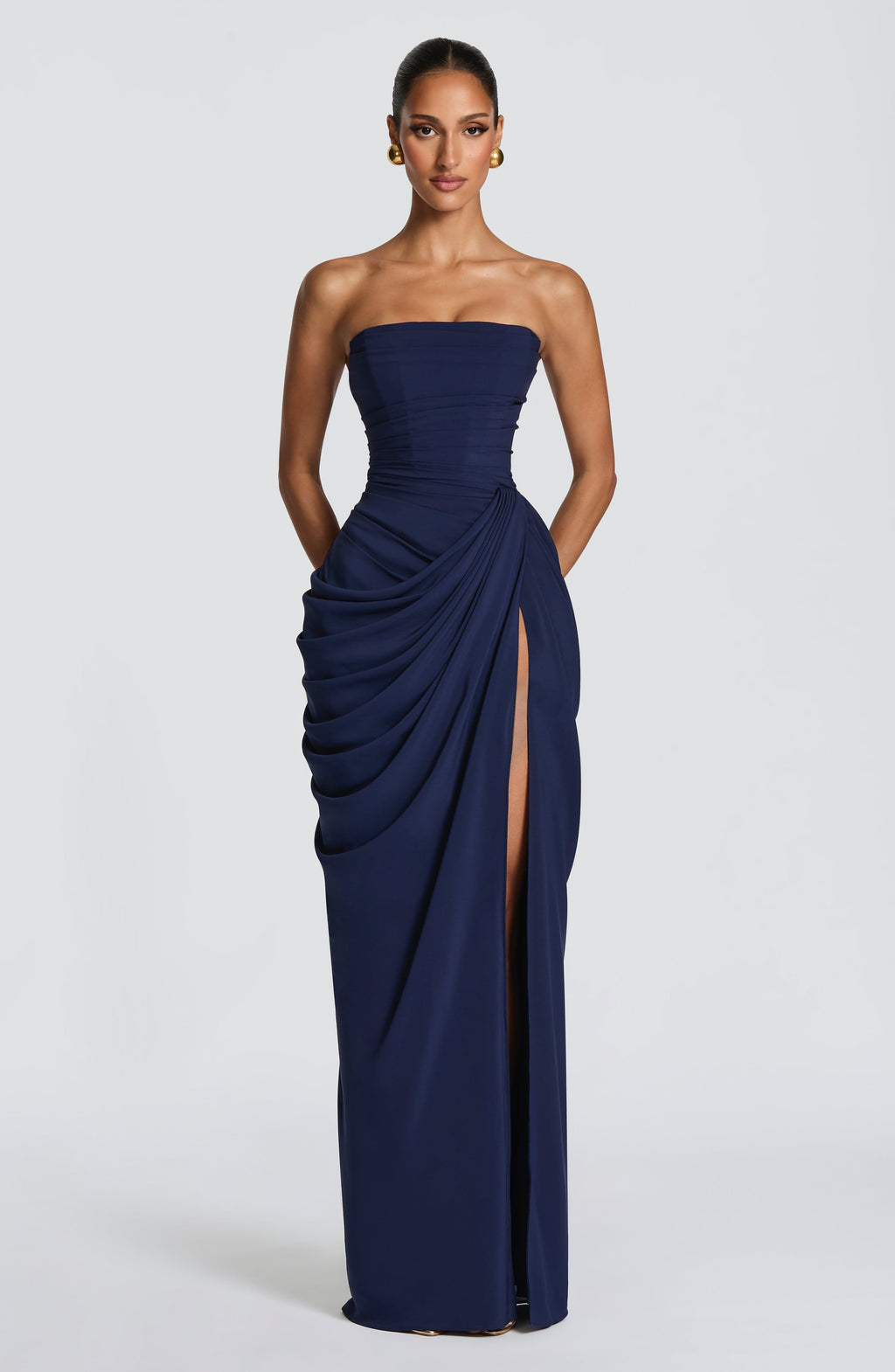 Flourenne Cyrena Maxi Dress in Navy