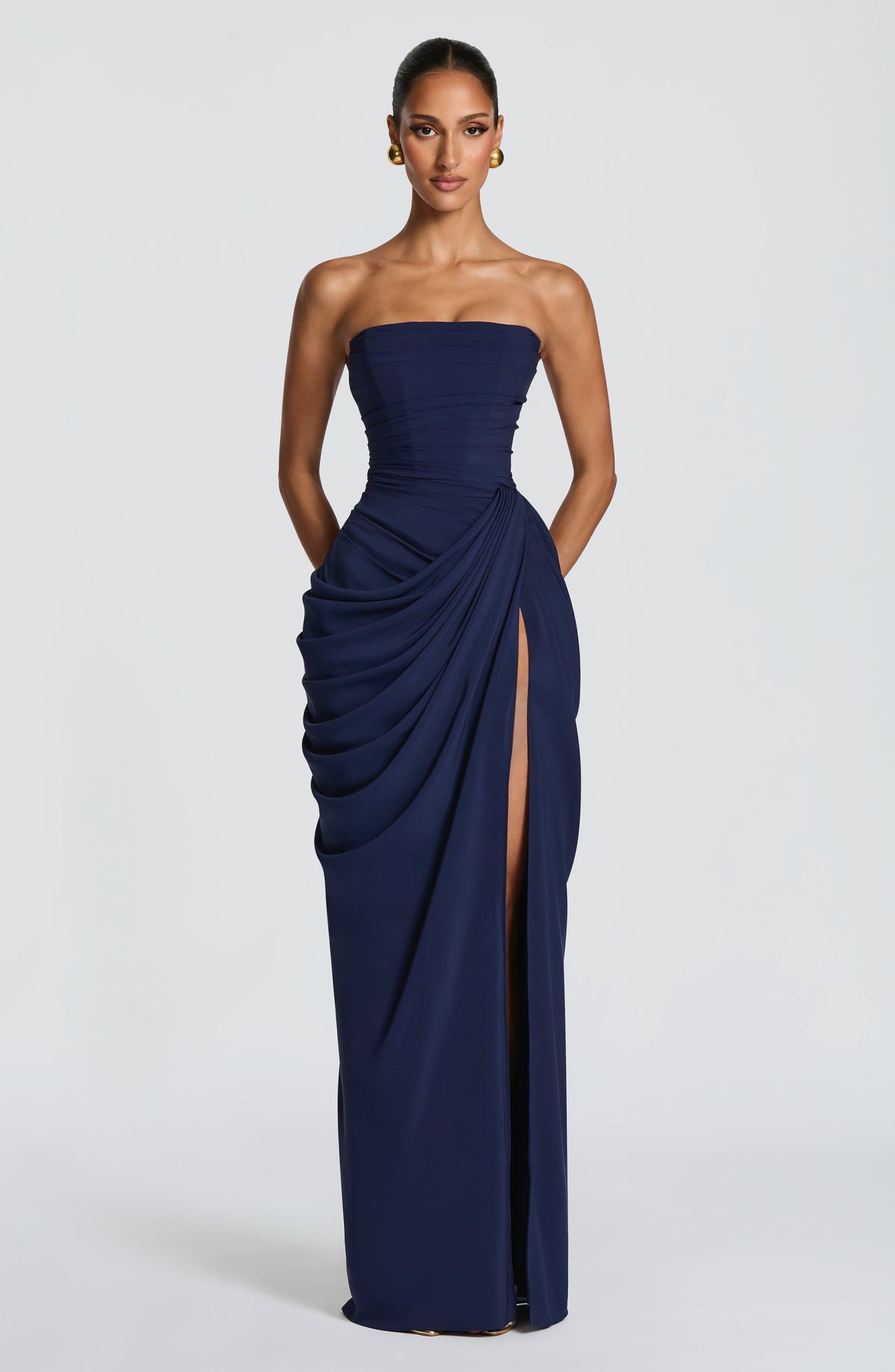 Flourenne Cyrena Maxi Dress in Navy