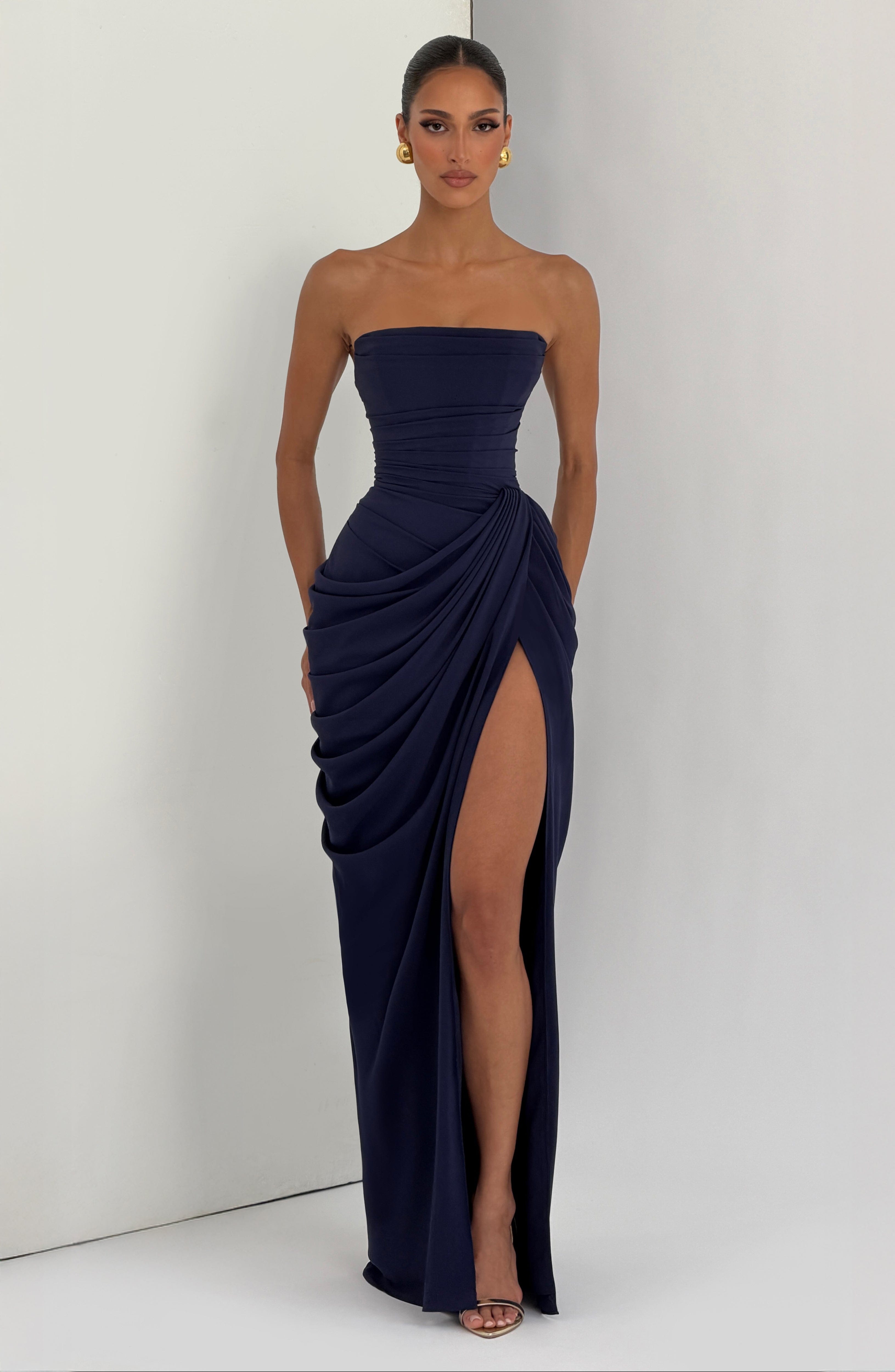 Flourenne Cyrena Maxi Dress in Navy