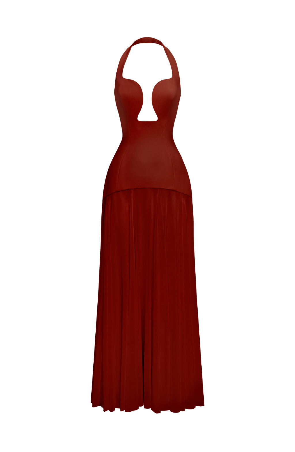 Flourenne Cyrenna Maxi Dress in Deep Rust
