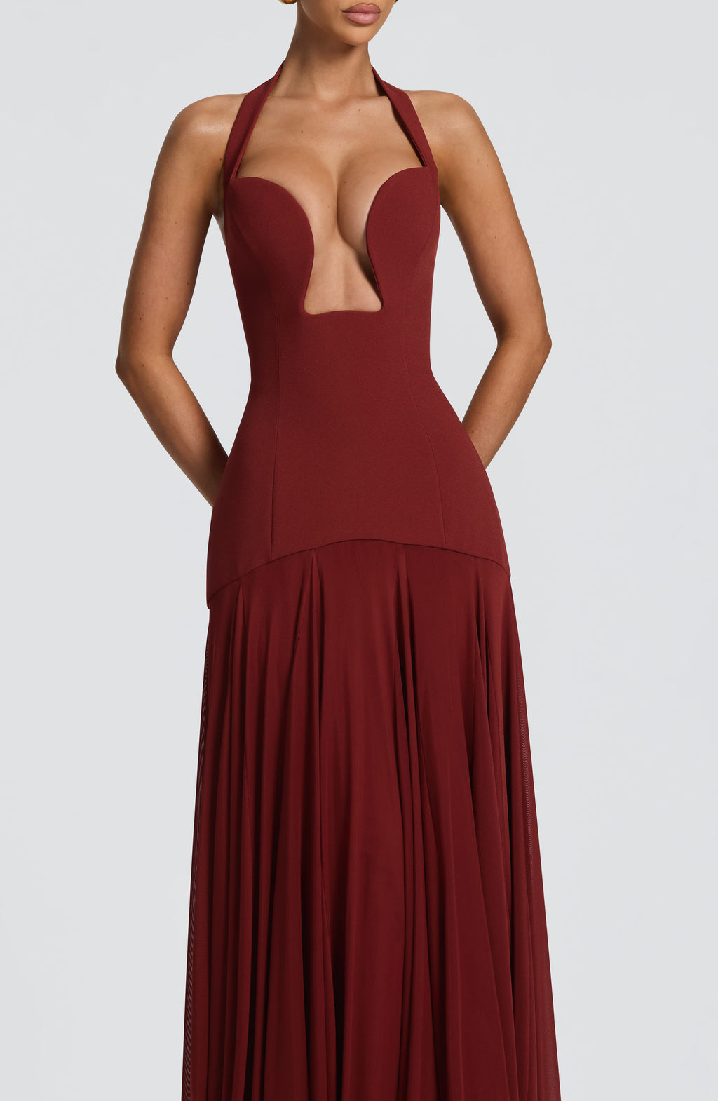 Flourenne Cyrenna Maxi Dress in Deep Rust