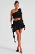Flourenne Dainara Mini Skirt in Black