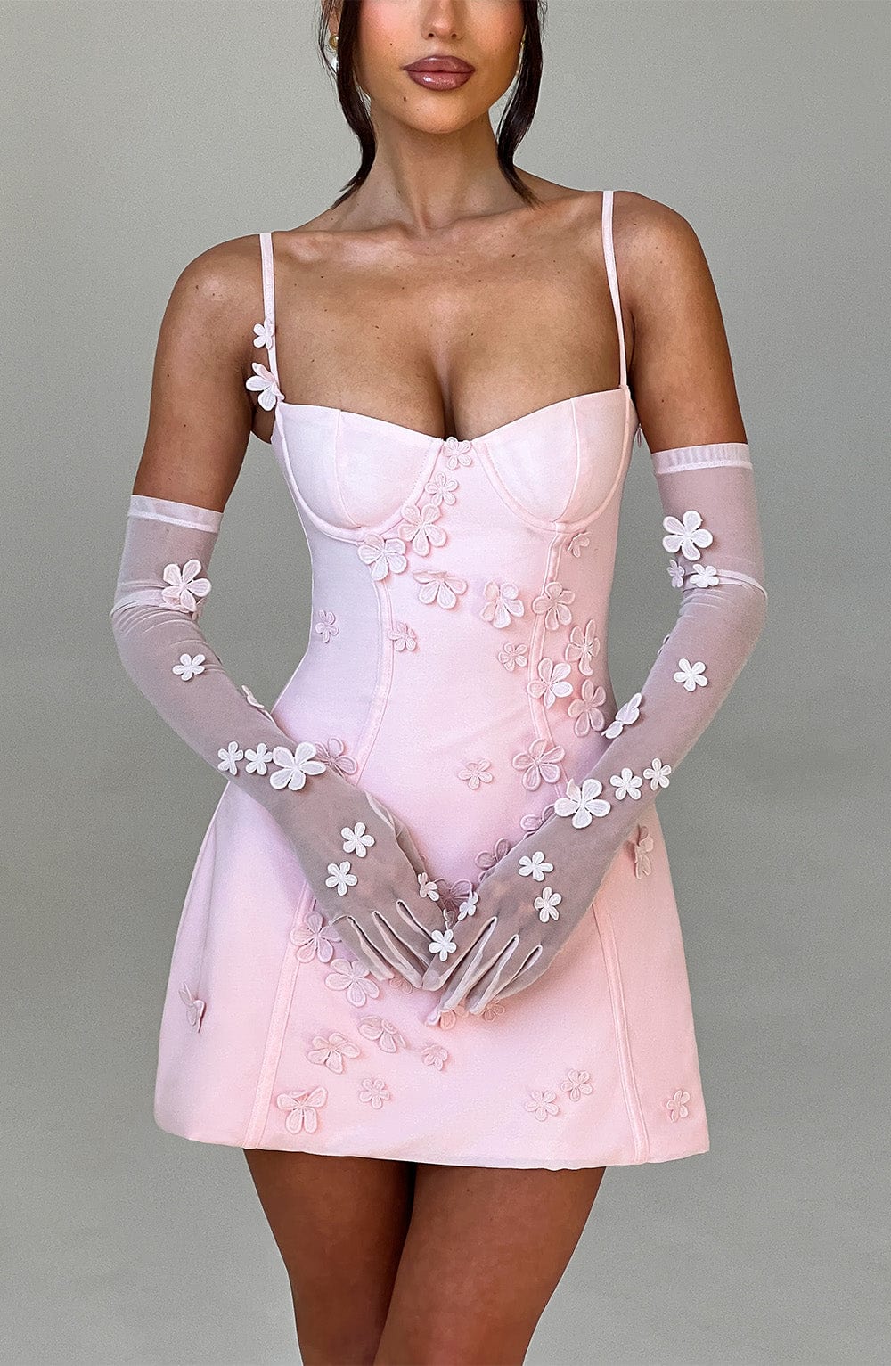 Flourenne Dalisse Mini Dress in Blush