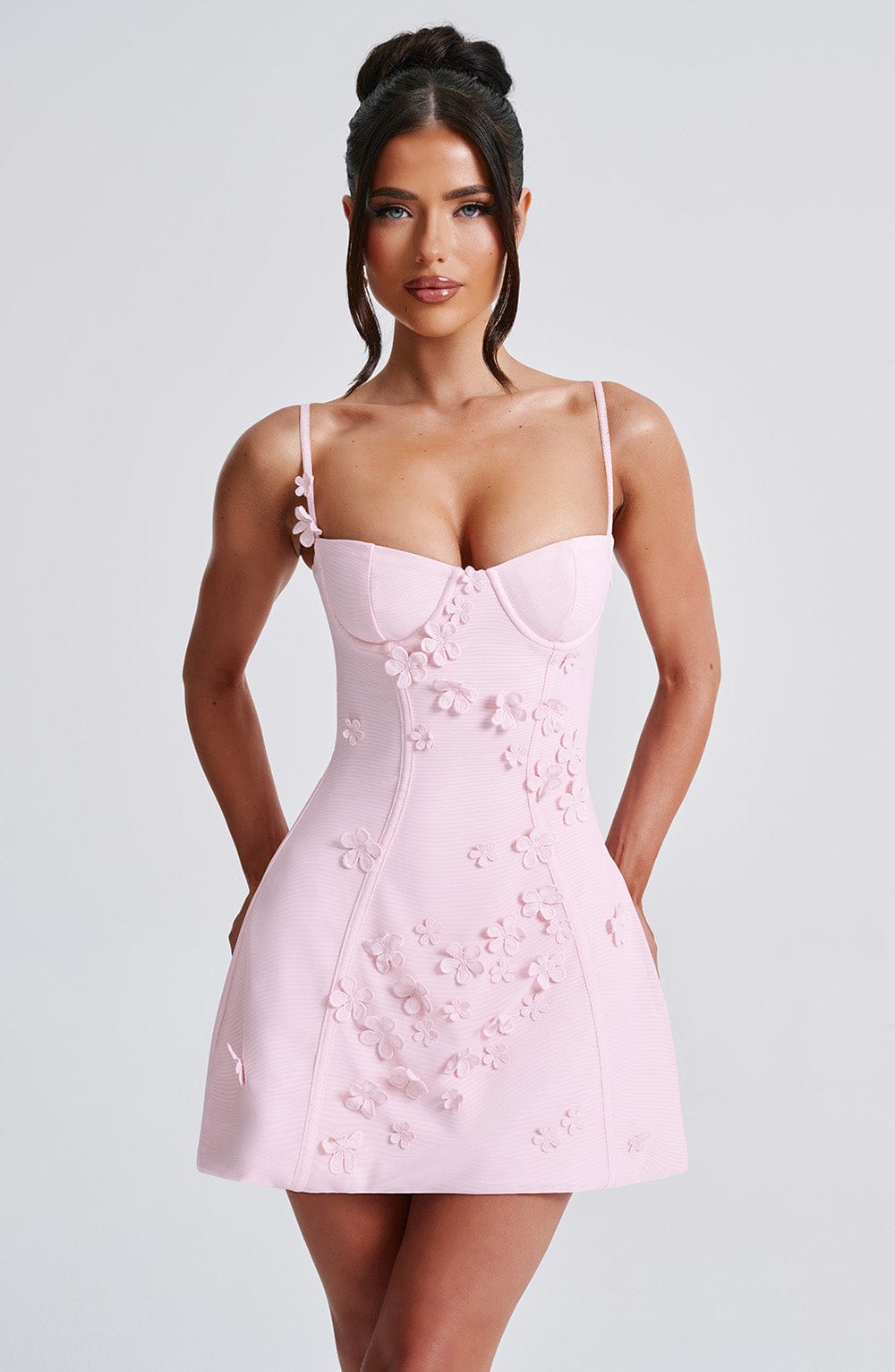 Flourenne Dalisse Mini Dress in Blush