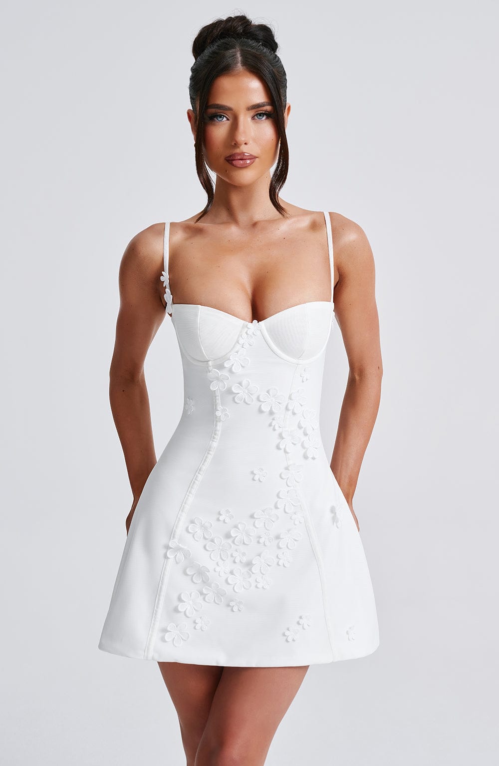 Flourenne Dalisse Mini Dress in Ivory