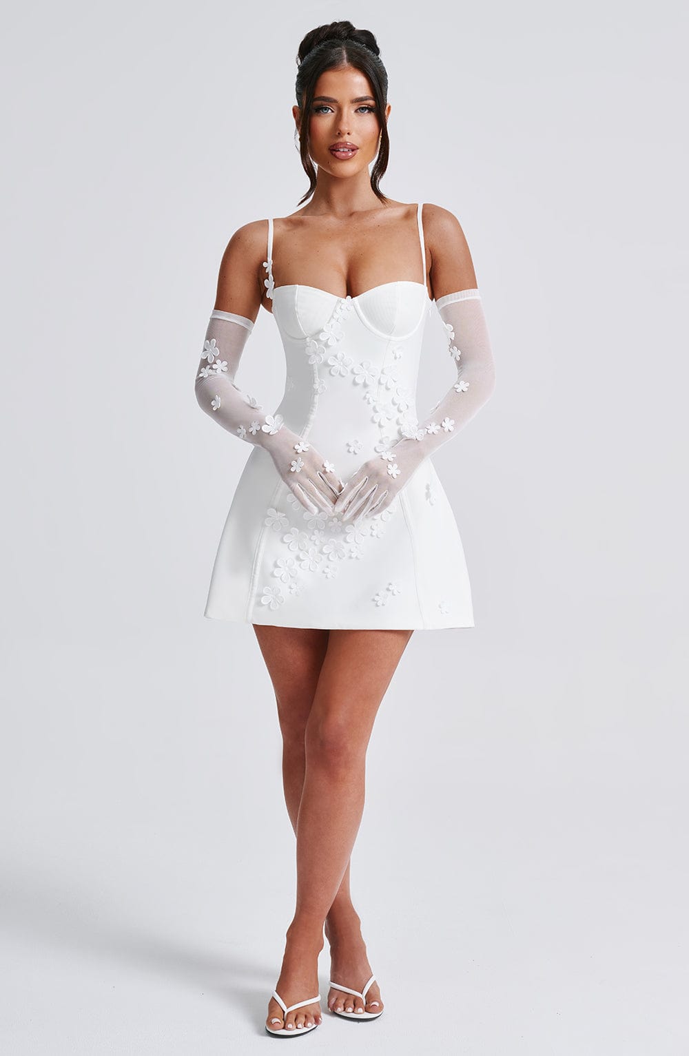 Flourenne Dalisse Mini Dress in Ivory