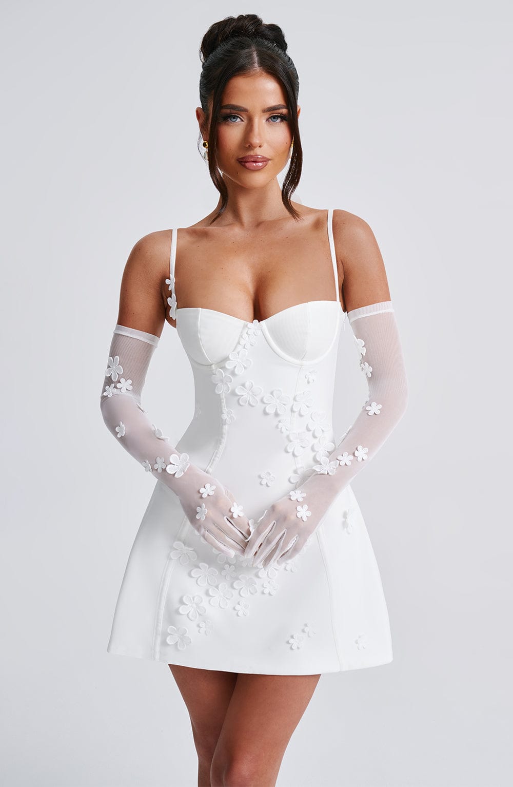 Flourenne Dalisse Mini Dress in Ivory