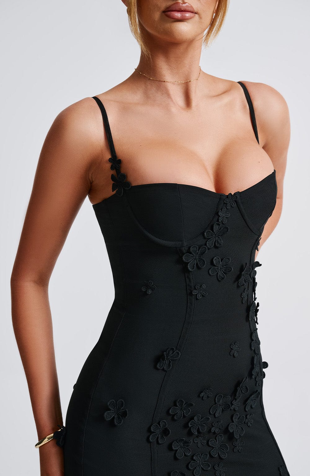 Flourenne Dalyra Maxi Dress in Black Lined