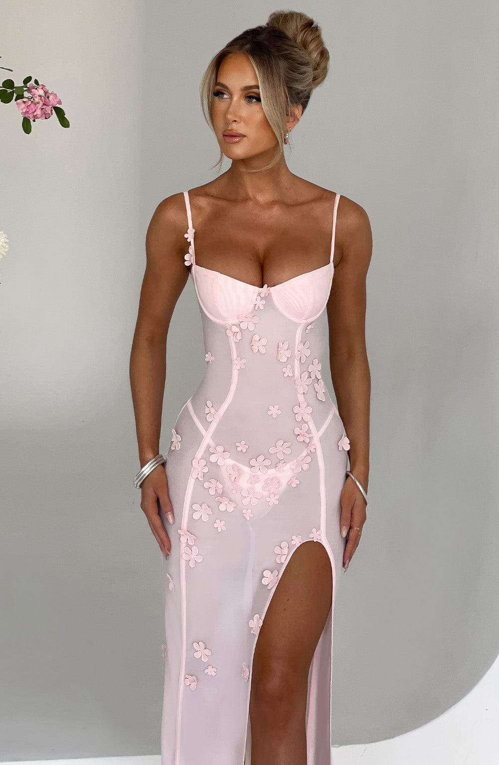 Flourenne Dalyra Maxi Dress in Blush