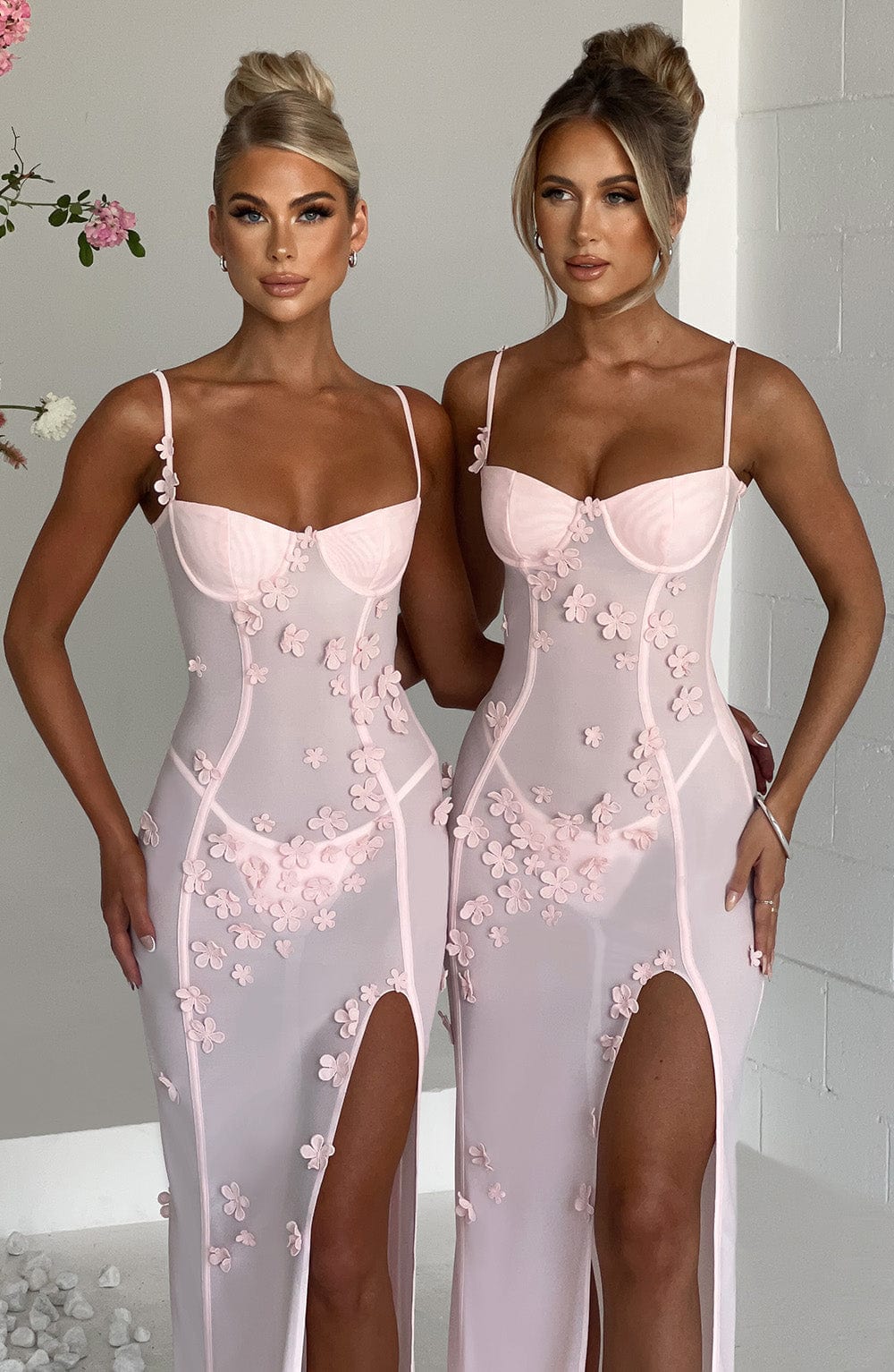Flourenne Dalyra Maxi Dress in Blush