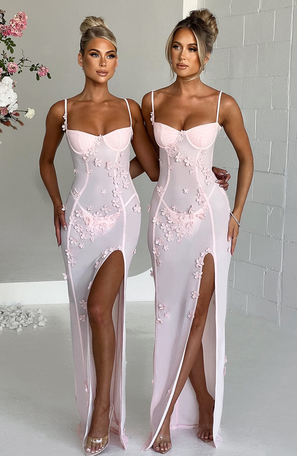 Flourenne Dalyra Maxi Dress in Blush