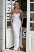 Flourenne Dalyra Maxi Dress in Ivory Lined